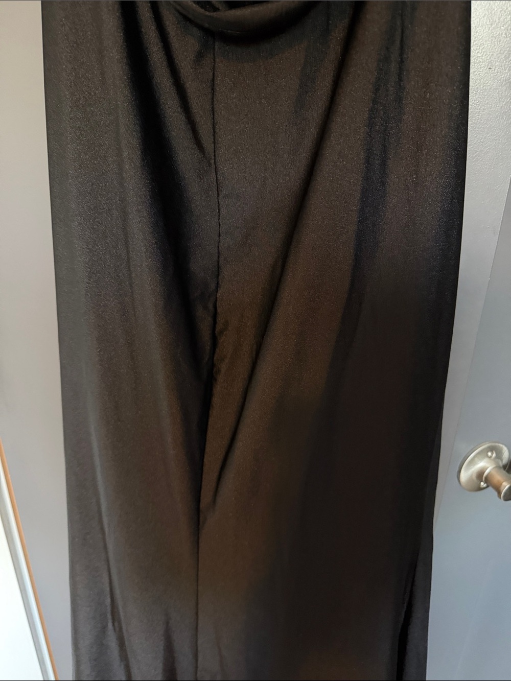 Classic Black Slip Dress with Cowl Neck - Picture 4 of 5
